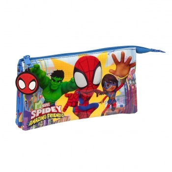 Portatodo Triple Spiderman Team up Azul (22 x 12 x 3 cm)