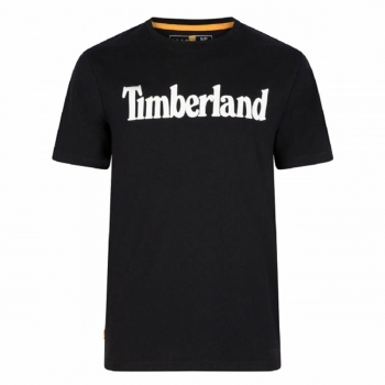 Camiseta de Manga Corta Hombre Timberland Kennebec Linear Negro