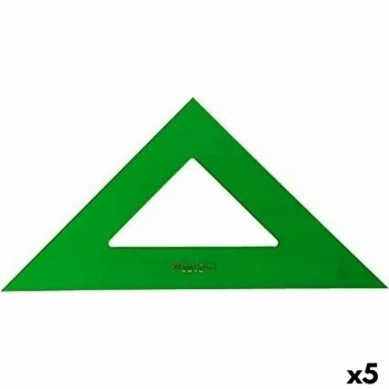 Escuadra Faber-Castell 37 cm Verde Metacrilato 5 Unidades