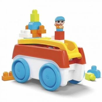 Trenecito de arrastre Mattel Mega Bloks Bloques de Construcción Remolque