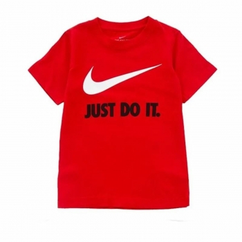 Camiseta de Manga Corta Infantil Nike Swoosh Rojo