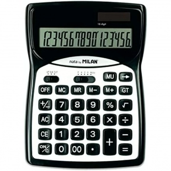 Calculadora Milan Negro (18,7 x 13,5 x 2,5 cm)