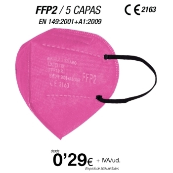 Mascarillas FFP2 Color Rosa, con certificación europea Mascarillas FFP2 Color Rosa, con certificación europea