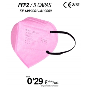 Mascarillas FFP2 Rosa Claro, con certificación europea Mascarillas FFP2 Rosa Claro, con certificación europea