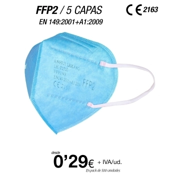 Mascarillas FFP2 Azul , con certificación europea Mascarillas FFP2 Azul , con certificación europea