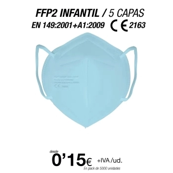 Mascarillas para Niños/as FFP2 Azul Mascarillas para Niños/as FFP2 Azul