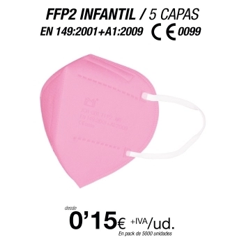 Mascarillas para Niños/as FFP2 Rosa Mascarillas para Niños/as FFP2 Rosa