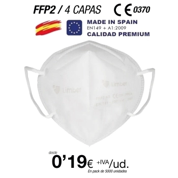 Mascarillas FFP2 Made in Spain Calidad Premium con certificado 0370-5793-PPE/C2 Mascarillas FFP2 Made in Spain Calidad Premium con certificado 0370-5793-PPE/C2