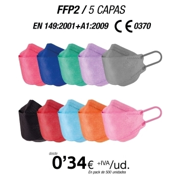 FFP2 Surtido Colores con certificación europea FFP2 Surtido Colores con certificación europea
