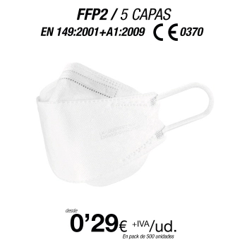 Mascarillas FFP2 Blanca Nuevo diseño, con certificación europea Mascarillas FFP2 Blanca Nuevo diseño, con certificación europea