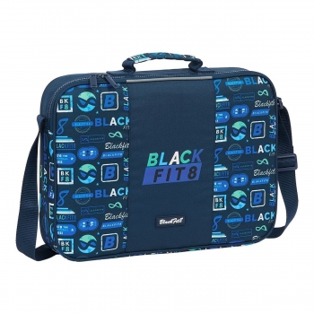Cartera Escolar BlackFit8 Retro Azul marino (38 x 28 x 6 cm)