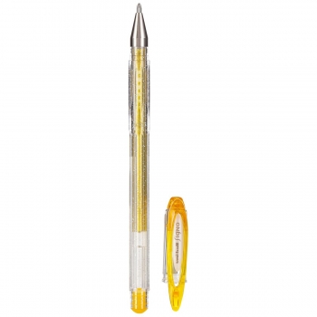 Bolígrafo de tinta líquida Uni-Ball Sparkling UM-120SP Dorado 12 Unidades