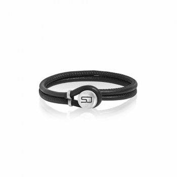 Pulsera Mujer Sif Jakobs BR458-BL-BK-19_5 Negro Cuero (19,5 cm)