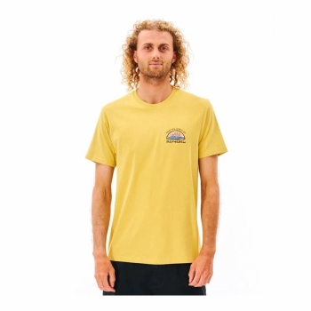 Camiseta de Manga Corta Hombre Rip Curl Amarillo