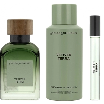 Set Vetiver Terra 120ml + 10ml + Deodorant 150ml