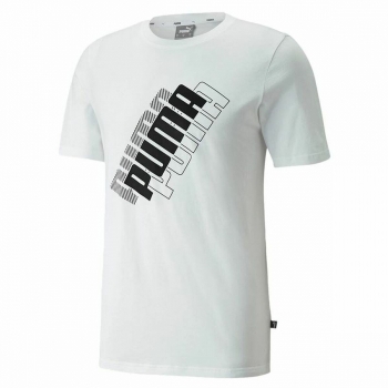 Camiseta de Manga Corta Hombre Puma Power Logo M Blanco