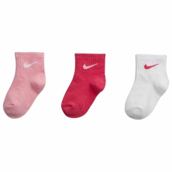Calcetines Nike Swoosh Gripper Bebé Rosa