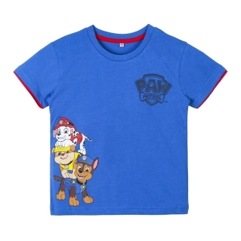 Camiseta de Manga Corta The Paw Patrol Azul