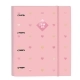 Carpeta de anillas Glow Lab Hearts Rosa (27 x 32 x 3.5 cm)