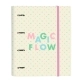 Carpeta de anillas Glow Lab Magic flow Beige (27 x 32 x 3.5 cm)