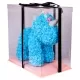 Unicornio Azul de Rosas goma EVA 40cm con caja de regalo original